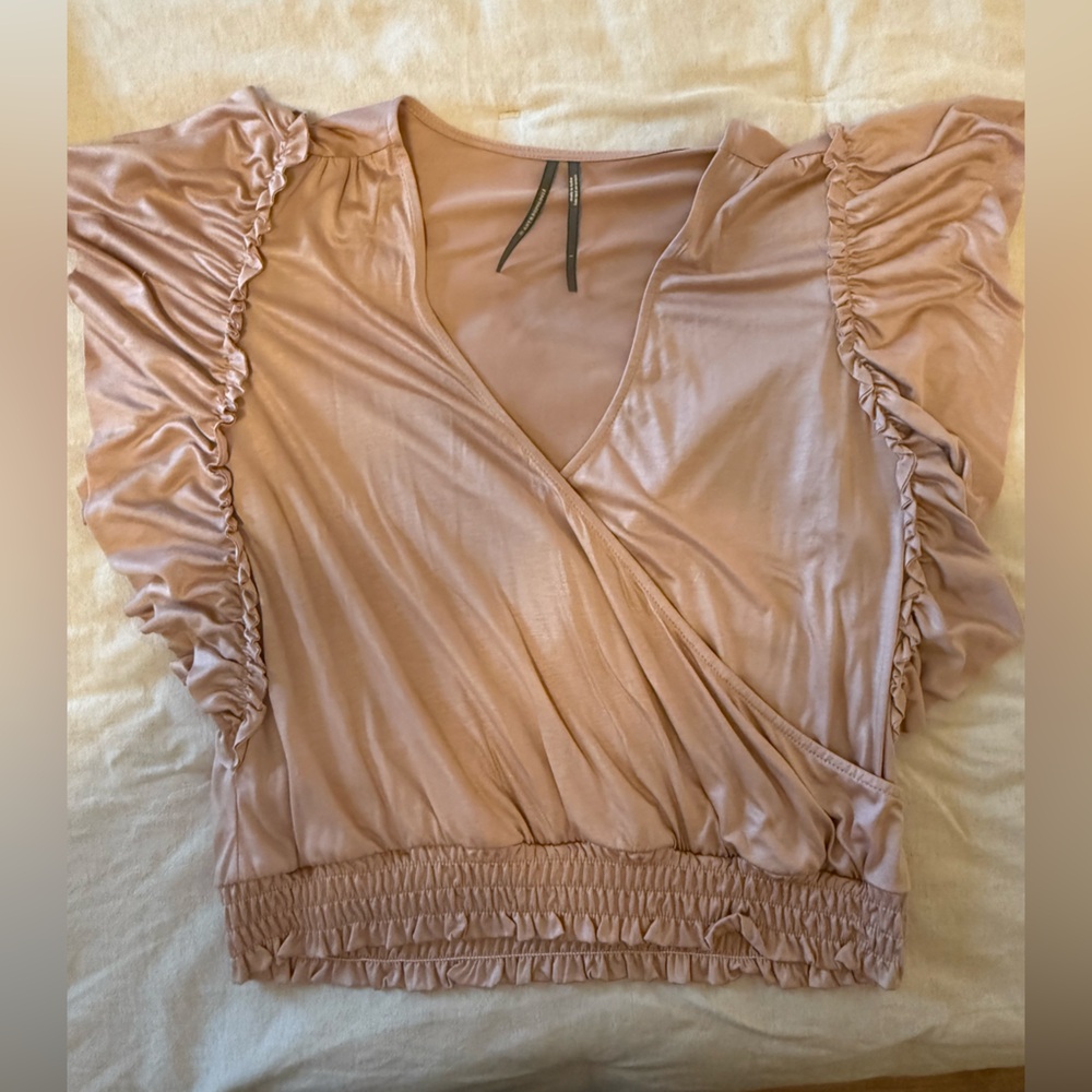 Anthropologie Women's Ruffled Wrap Top